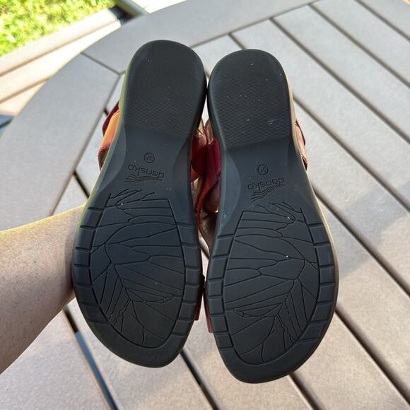 Dansko Reece Red Leather Sandals EU 37 - Picture 4 of 5